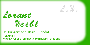 lorant weibl business card